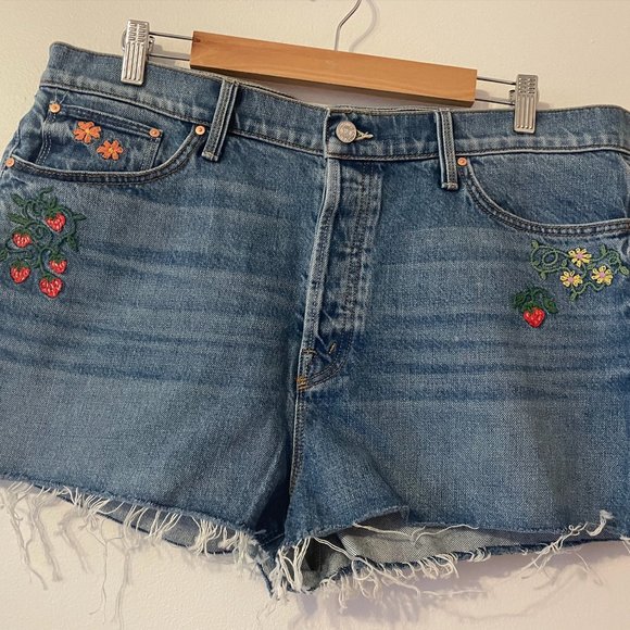 NWT MOTHER The Ditcher Cut Off Short (Romaine Calm) - Picture 9 of 16